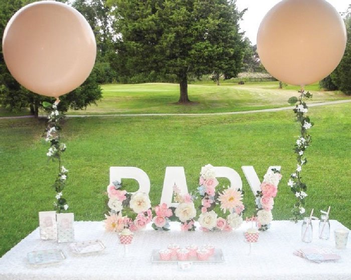 candy bar baby fleurs et ballons